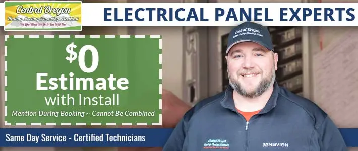la pine Panel Install  Central Oregon Heating, Cooling, Plumbing, & Electrical